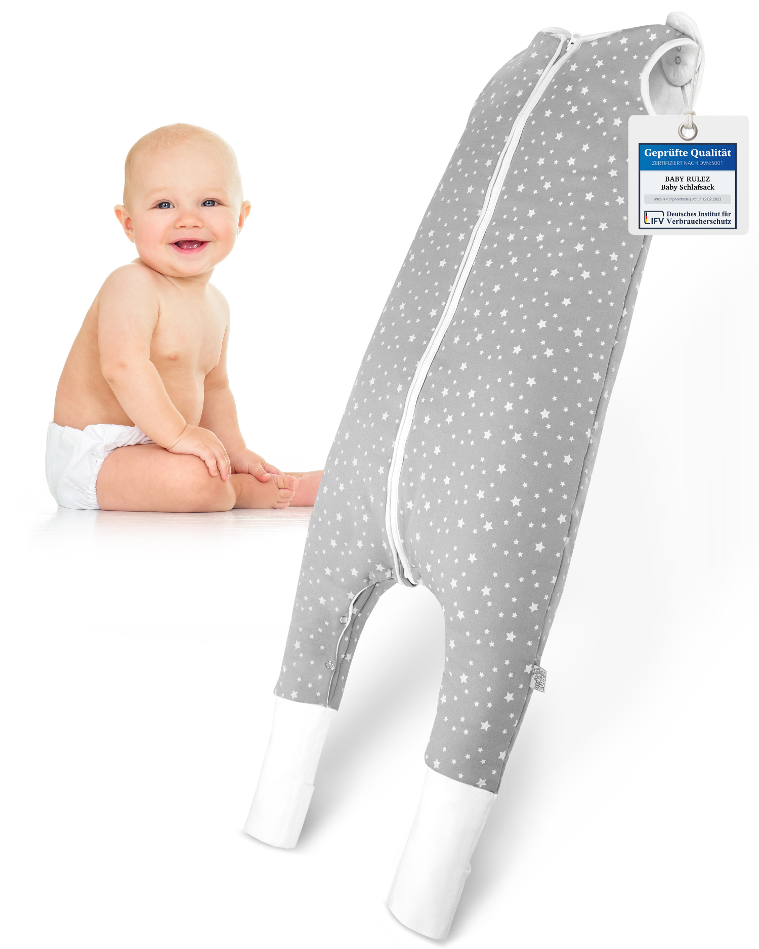baby schlafsack übergang BABYRULEZ® Primo Babyschlafsack mit Füßen zum Umstülpen