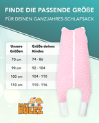 BABYRULEZ® Primo Babyschlafsack mit Füßen zum Umstülpen